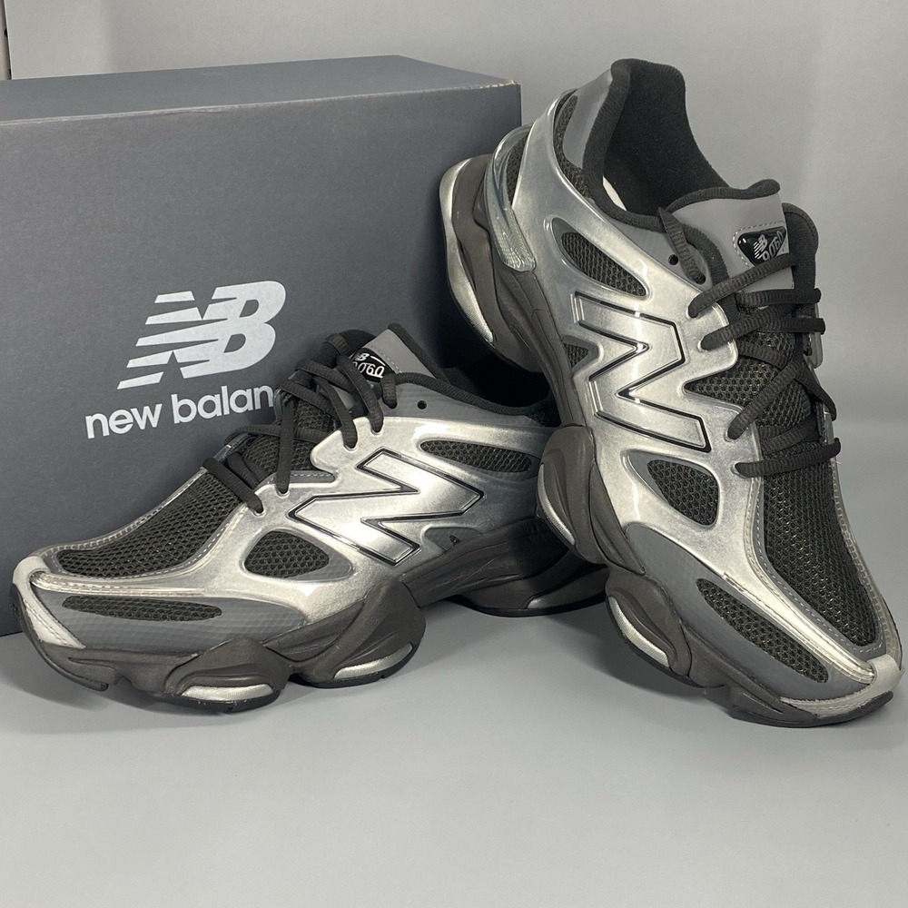 New Balance 9060 X Silver Metallic Black Cement U9060ISA Men 10 Women 11.5